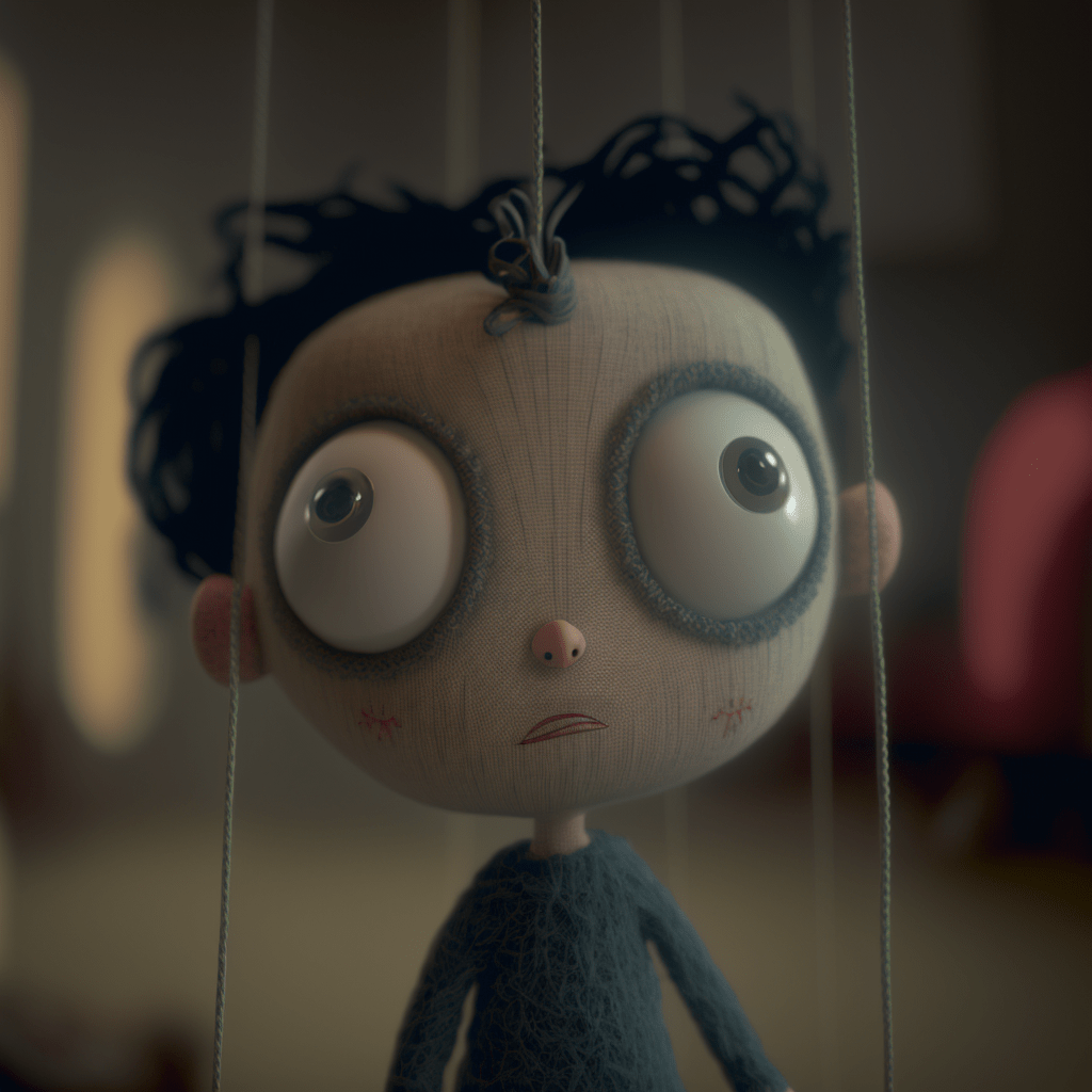 AI pulling all the strings, by Midjourney
